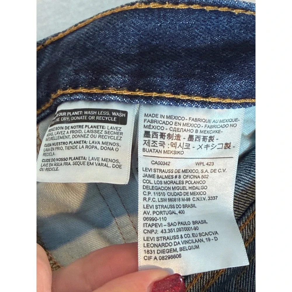 Levi Strauss & Co 505 Mens Jeans Dark Wash‎ Straight Fit W38 L34 (actual 33)